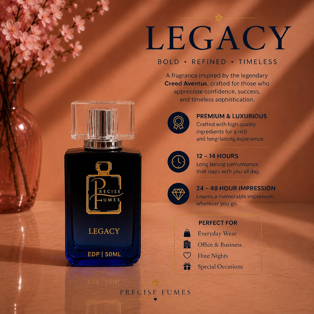 Legacy Long-Lasting Perfume for Men | Precise Fumes