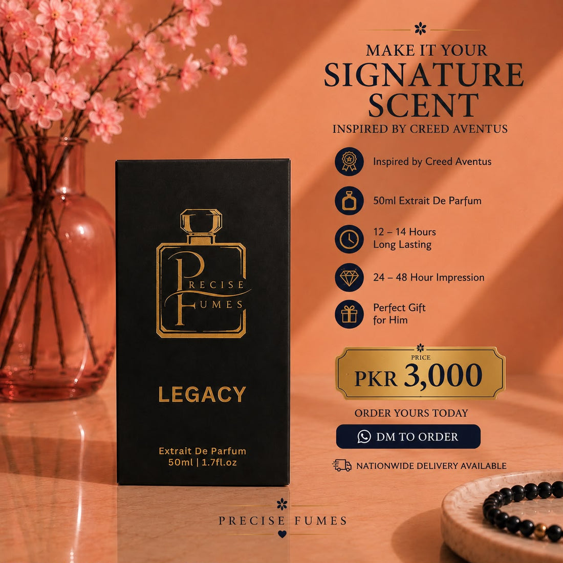 Legacy Long-Lasting Perfume for Men | Precise Fumes
