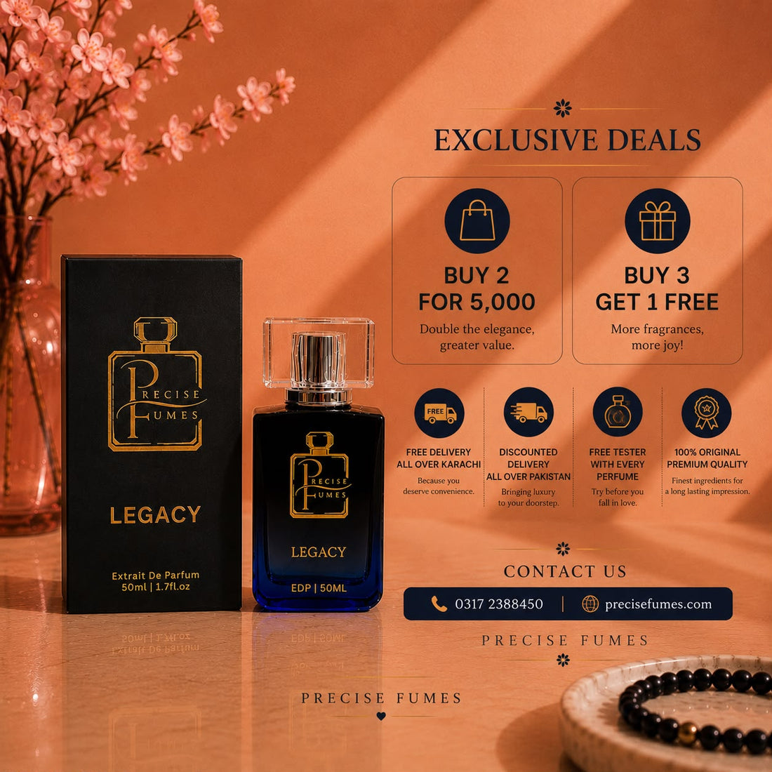 Legacy Long-Lasting Perfume for Men | Precise Fumes