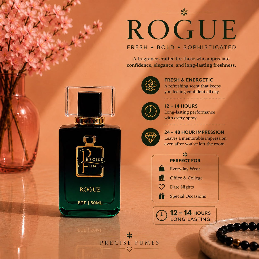 Rogue Long-Lasting Perfume for Men | Precise Fumes